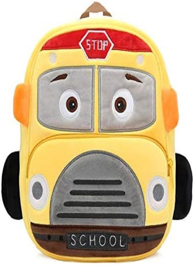 Black Hill Kids Preschool Bag for Boys and Girls, Cute Soft Plush school Animal Cartoon Mini Backpack Little kids bags for 2-5 years Baby/Boys/Girls Nursery, Preschool,Picnic (School bus) - Image 2